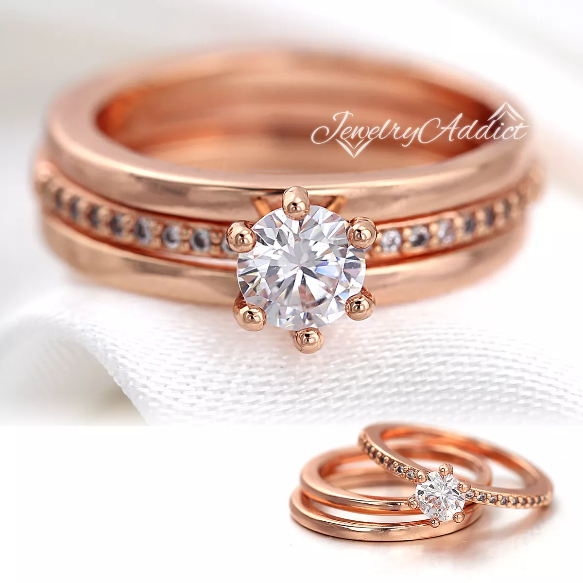 Elaborate Rose Gold Finger Ring