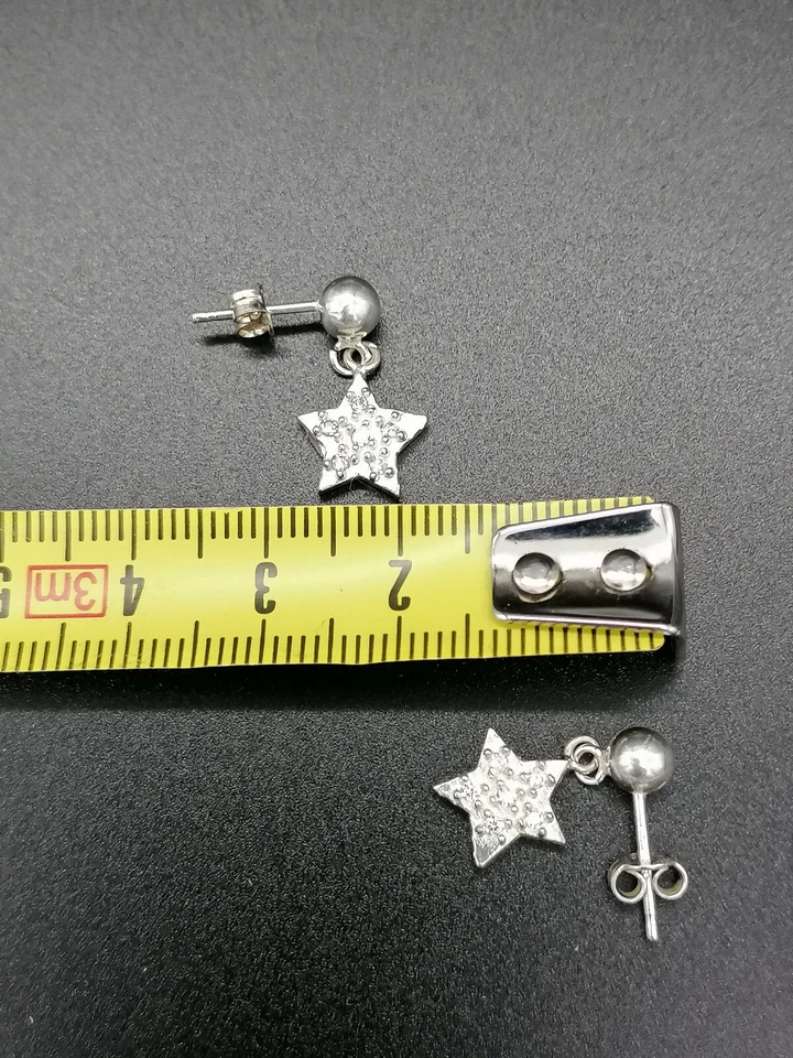 orecchini in argento e zirconi stella GIOIELLO ITALIANO bambina donna - Immagine 4 di 4