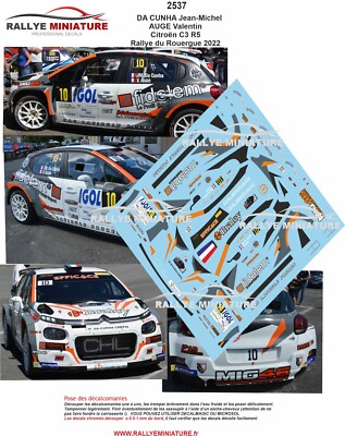 decals 1/18 citroen c2 s1600 presentation rallye 2004