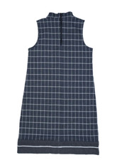 Paraphrase Womens Gray Plaid Sleeveless Mock Neck Back Zip Stretch Shift Dress M