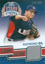 Raymond Gil jersey relic baseball card 2015 Panini Stars & Stripes Game Gear #83