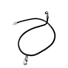 Breil Mens Necklace ROADSTER BJ0188 Leather Black Stainless Steel