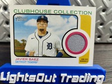 2022 Topps Heritage Javier Baez Clubhouse Collection Patch Relic Tigers 🔥 💎 