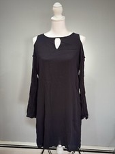 SALE! Black Dalia Collection Cold Shoulder L/S Dress Size 6 EUC