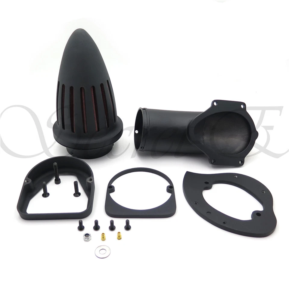 Bullet Air Cleaner Kit Intake Filter For Honda Spirit Ace 750 '98-'13 Matte Blac - Image 2 of 4