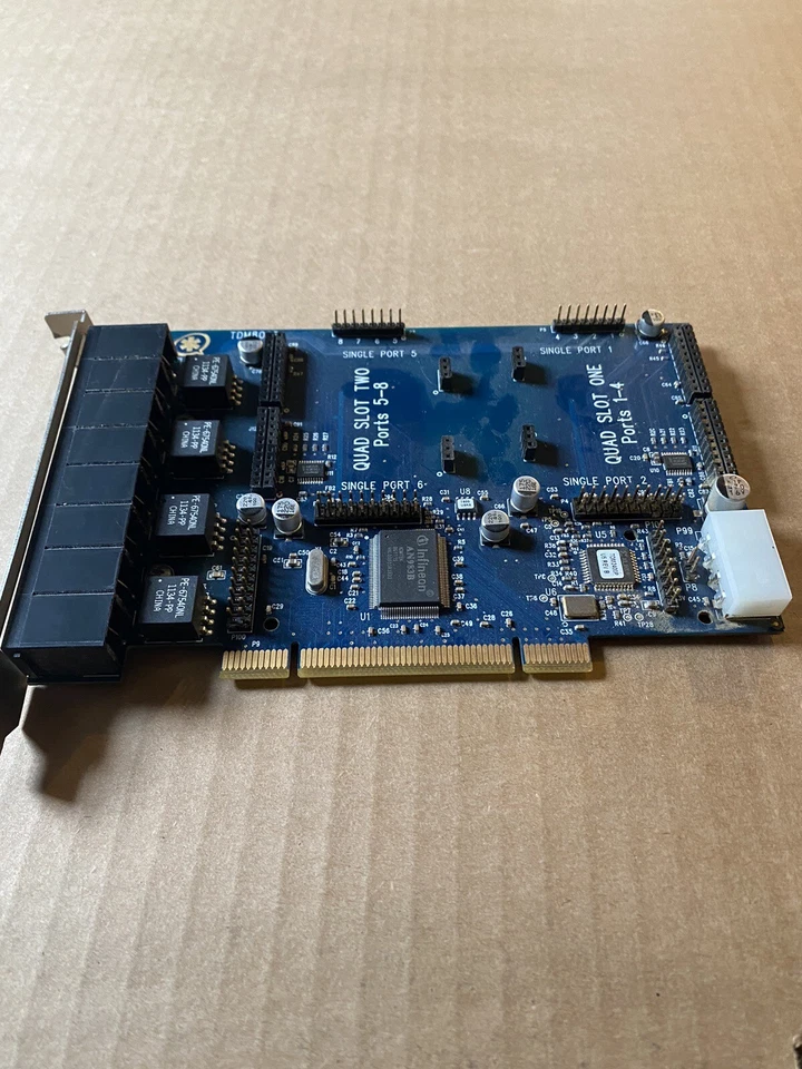 Digium Wildcard TDM800P 8 Port Analog Asterisk card PCI card TDM 800 - Image 2 of 4