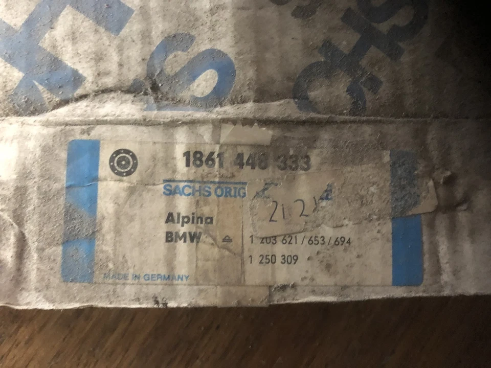 DISCO EMBRAGUE BMW 3.0 CSi 2500 2800cs 525 530 Alpina SACHS N.O.S Foto 2 de 4