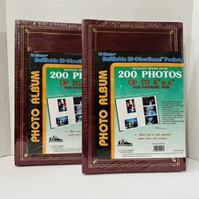 2 Pk Pioneer Le Memo Refillable Photo Album Red 200 Photos Each 4”X6” 1998