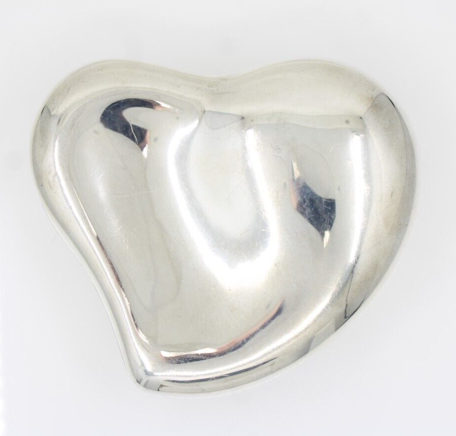 Tiffany & Co Italy Elsa Peretti Sterling Silver Open Heart Box 4