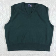 Cypress Links dark green sweater vest XL made in the USA