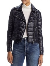 Nwt Herno Down Puffer Black Moto Jacket It 42, Us 6 $970