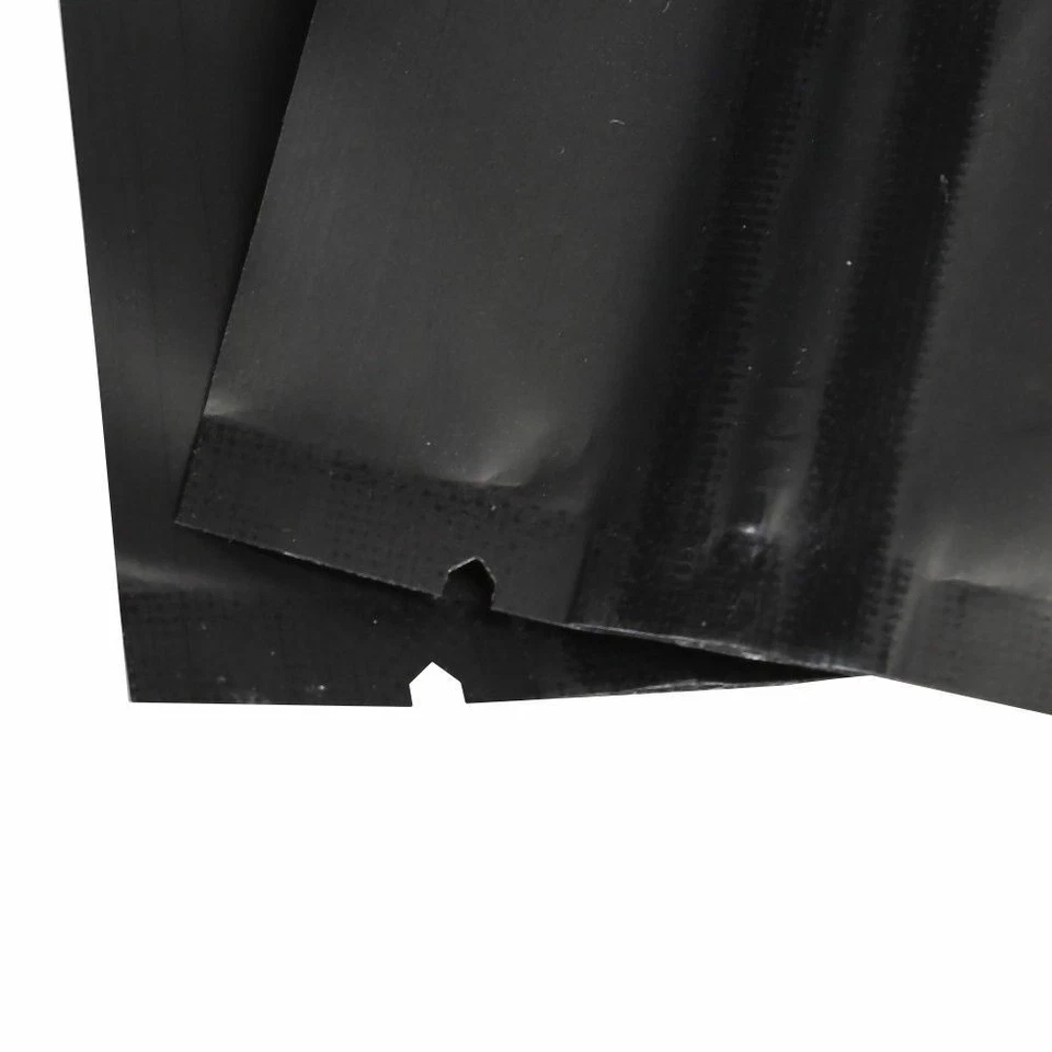 Flat Black Metallic Mylar Zipper Resealable Bags in Variety Quantities & Sizes - Image 4 of 4