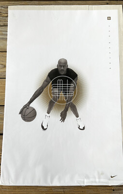NIKE マイケル・ジョーダン ポスター 1997年製 Vintage 1997 Nike Michael Jordan The Master 36 x 24 Poster Chicago
