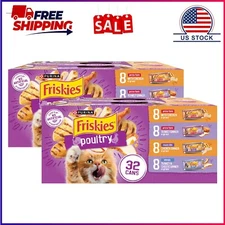 2 Pack Purina Friskies Wet Cat Food Poultry High Protein Variety Pack