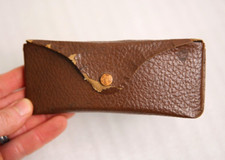 Vintage B L Bausch Lomb Aviator Sunglasses eyeglasses CASE brown Holder ONLY