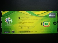 WC TICKET SPAIN - TUNISIA 19.06.2006 GAME 31