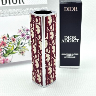 DIOR Addict Lipstick Case LIMITED EDITION BURGUNDY OBLIQUE