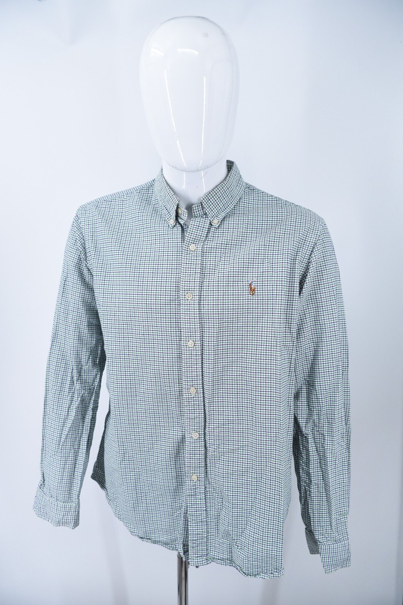 Polo Ralph Lauren Check Plaid Oxford Button Down Shirt Mens XL