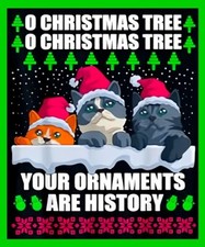 O Christmas Tree Your Ornaments Are History Holiday Refrigerator Fridge MAGNET