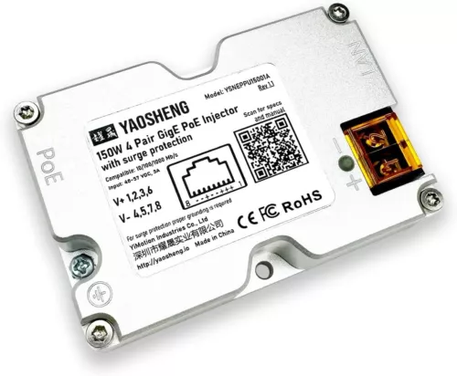 YAOSHENG 150W PoE Injector for Starlink Gen1, Gen2