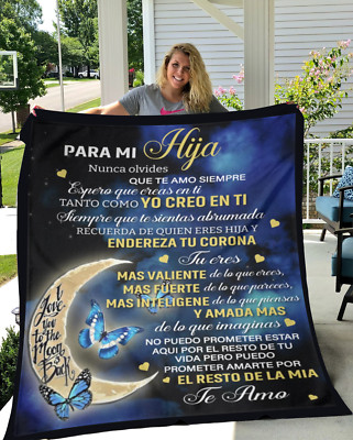Hija Manta Daughter Manta (Moon & Back) Plush Soft Mink Touch Fleece Blanket