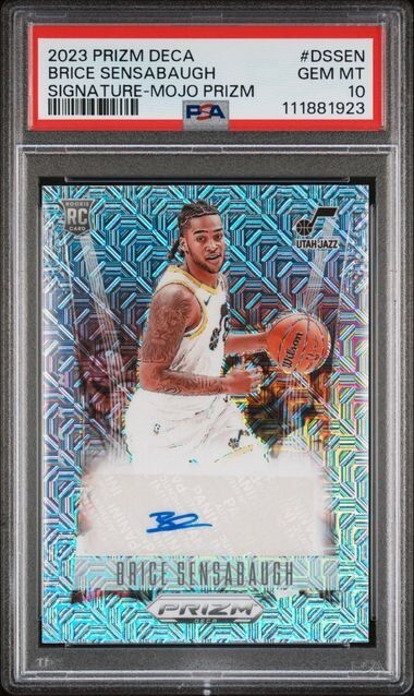Brice SENSABAUGH ROOKIE MOJO Prizm Auto /25 2023 Panini PRIZM DECA PSA 10