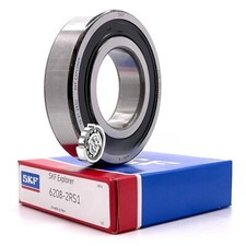NEW SKF 6208 2RS1 C3 DEEP GROOVE BALL BEARING, RUBBER SEALED 40x80x18 mm