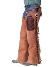 Handmade Western Leather Chaps, Leather Chinks for Horse Riding, Western Pants