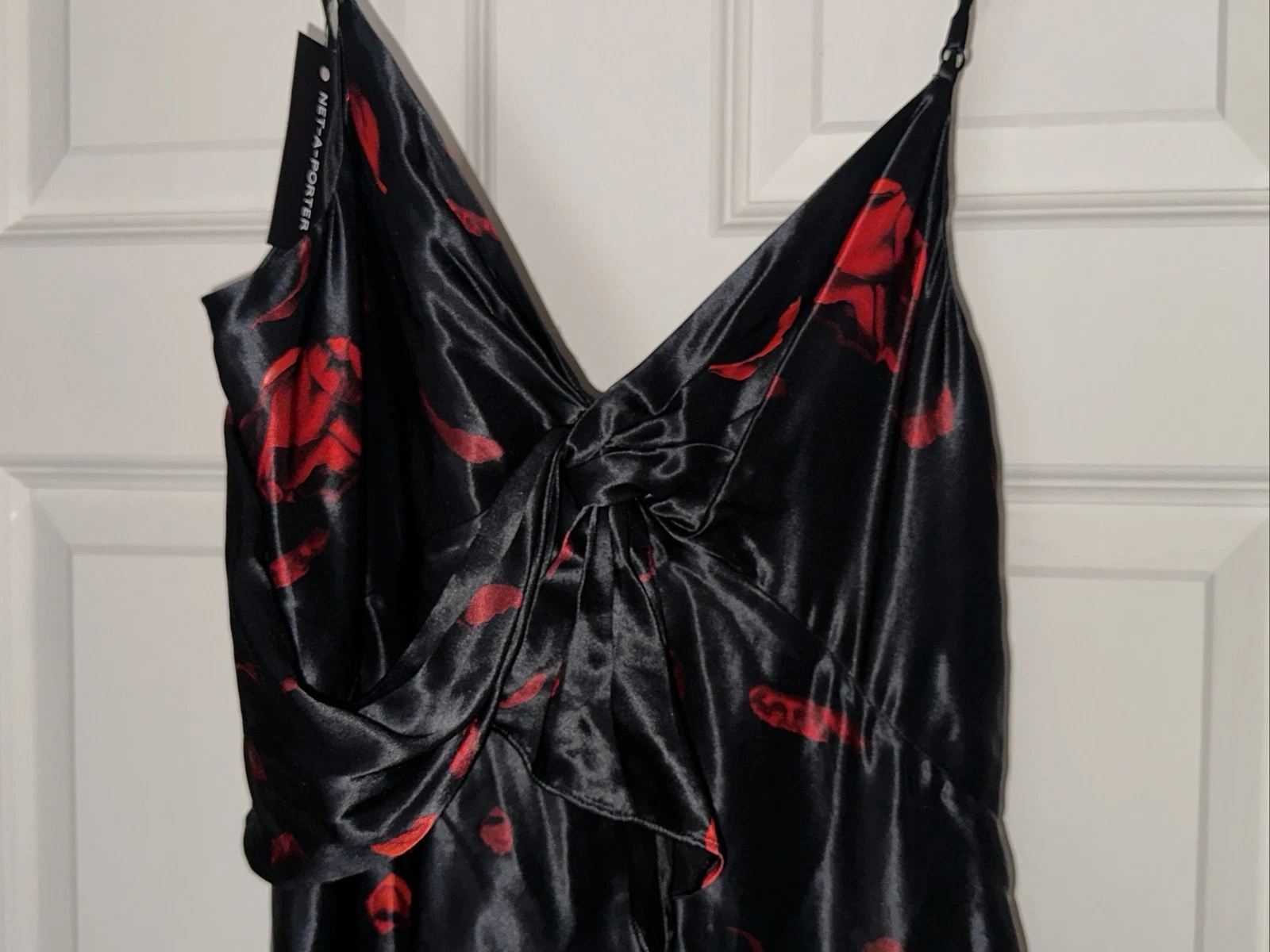 Abito donna Alexander Wang raso spalline spaghetti taglia 8 vendita al dettaglio $816 nuovo con etichette