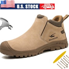 Mens Composite Toe Work Boot Safety Work Boots Anti-Hot Welders Protective Shoes