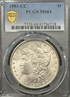 1881-CC MORGAN DOLLAR PCGS MS64