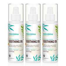 Soothing Baby Oil, Organic Unscented Body Oil with Jojoba, Evening Primrose, Hyd