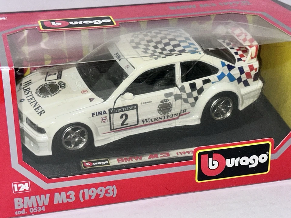 BBurago масштаб 1/24 литой 0534 - 1993 Evo Warsteiner BMW M3 #2 ралли грязи автомобиля - Изображение 3 из 4