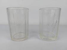 2 antike Gläser "Lauchstädter Brunnen 150gr." Antikglas Pressglas 