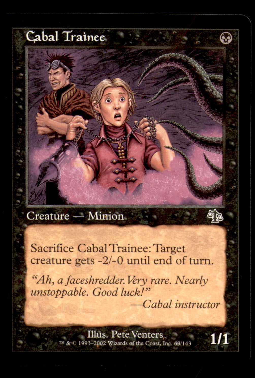 Cabal Trainee 63 Common Judgment Magic: The Gathering Lightly Played