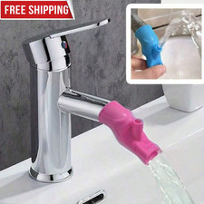 Sink Spout Faucet Extender Random Color Silicone Toddler Kids Hand Washing 2Pcs
