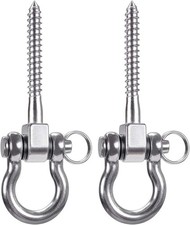 Set of 2Antirust 304 Stainless Steel Screw Bracket Heavy Duty 180  Swing Hangers