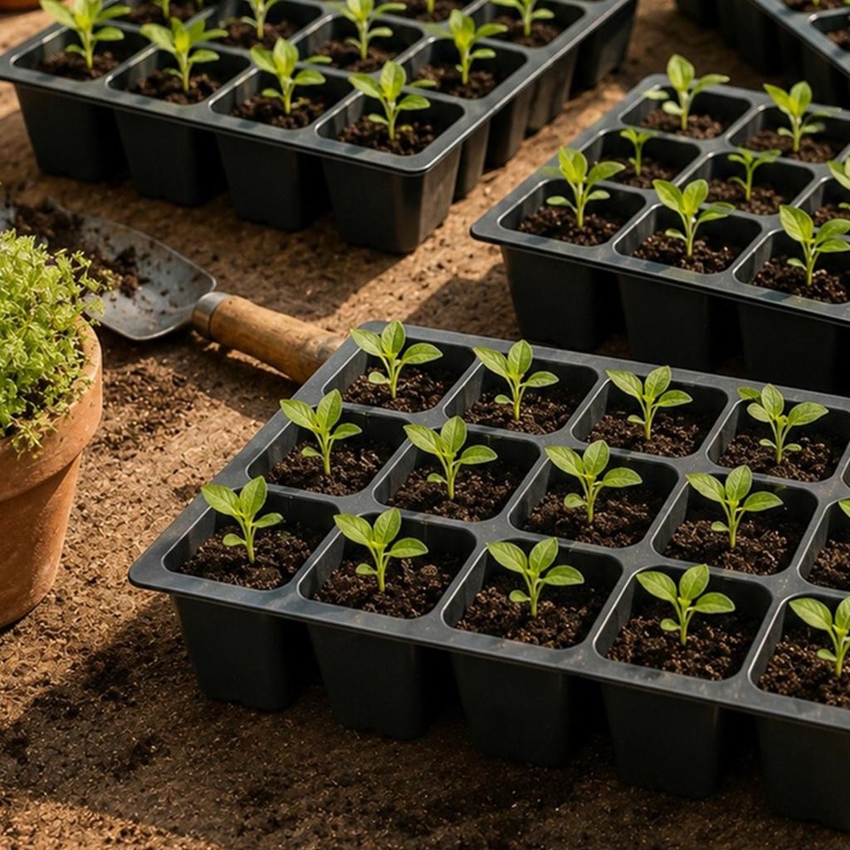 96Cell Seed Trays With Holes Inserts Germination Bedding For Plant ...