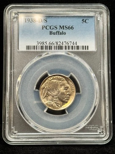 1938-D/S Buffalo Nickel PCGS MS66 RPM Variety High Grade