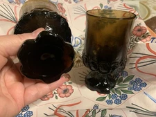 Franciscan Glassware by Tiffin Smoke color Lowball juice Tumblers Set of 20-30pc