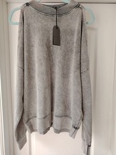Image of New With Tags All Saints UNAI Oversize Sweatshirt Grey Size XS