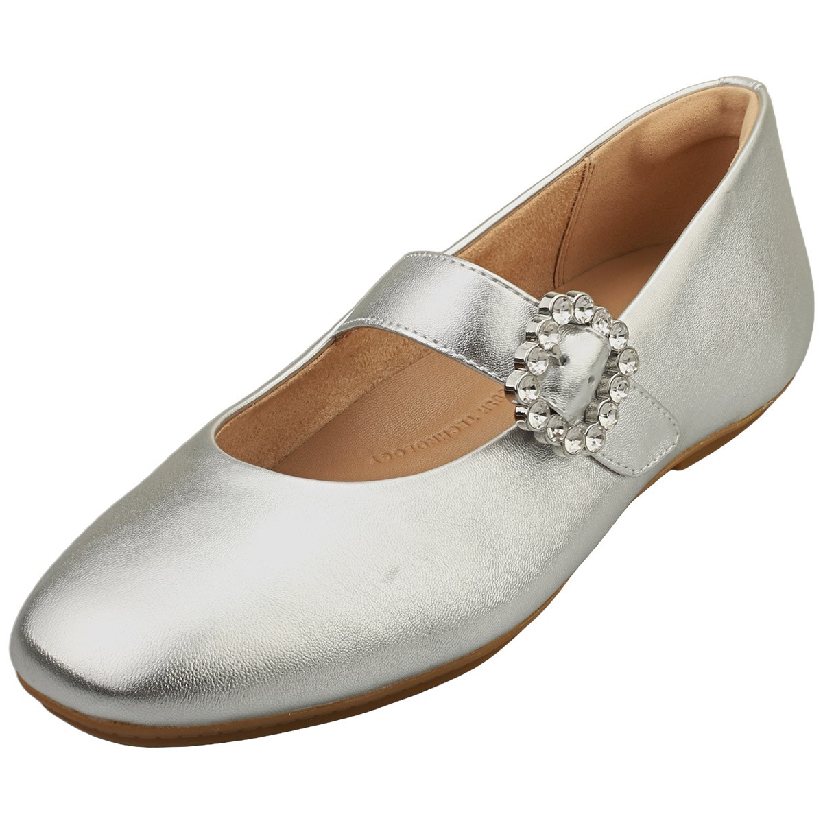 FitFlop Mary Jane Womens Ballerina Shoes in Silver UK UK