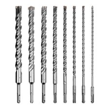 8-Pieces SDS-Plus Rotary Hammer Drill Bit Set, Carbide Tip 4-Cutter for Brick...