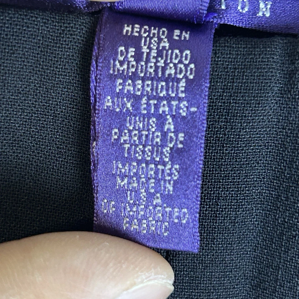 VTG Ralph Lauren Collection Purple Label Wool Stretch Size 8 Made USA Black — 第 4/4 张图片