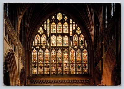 Exeter Cathedral East Window Postcard 14th Century Stained Glass Walter Scott