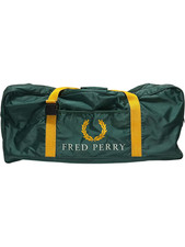 Fred Perry Borsa Tennis e Tracolla Borsa da Volo Classica Verde/Giallo (13”x27”)