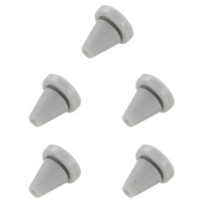 5pcs Silicone Shower Head Replacement Nozzles Fit 6mm Hole Dark Grey