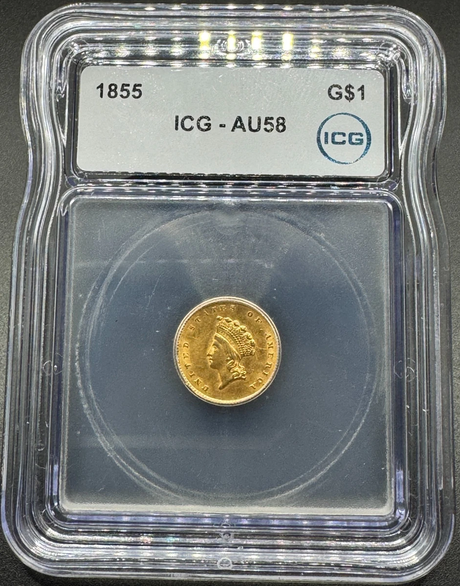 1855 Year Grade AU 58 US Gold $1 Coins for sale | eBay