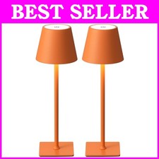 Portable LED Desk Lamp - 2 Pack, Battery Operated, Dimmable