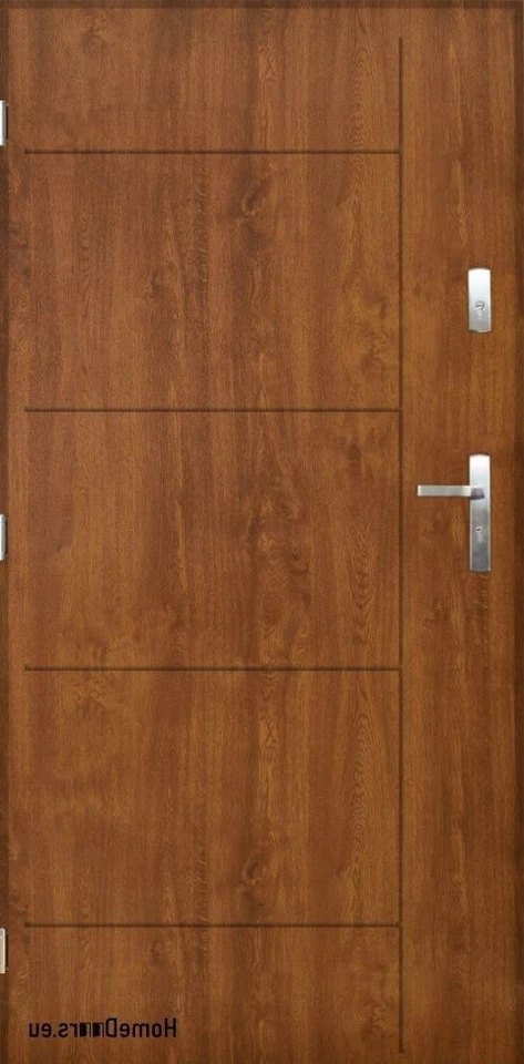 Porte extérieure porte d'entrée porte d'entrée en acier massif avec... - Photo 3/4